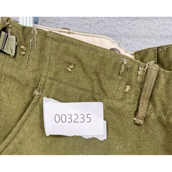 VINTAGE MENS FIELD WOOL M-1951 COMBAT TROUSERS KOREA MEDUIM LONG ARMY PANT - Picture 12 of 12